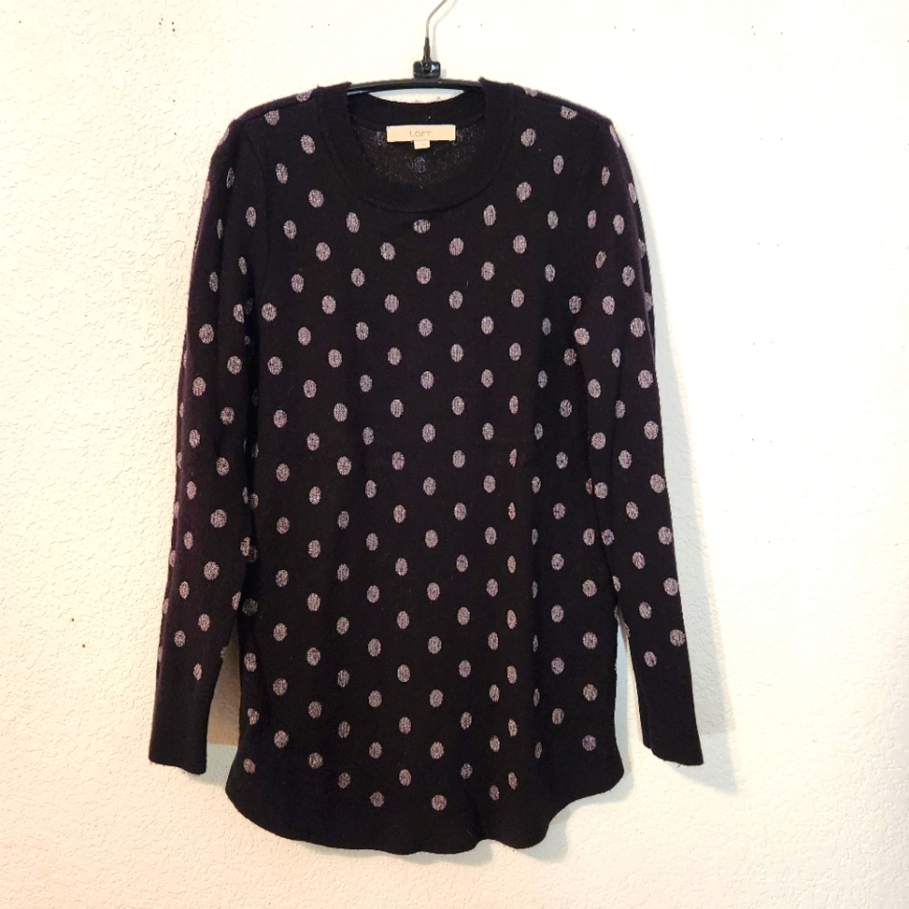 LOFT Wool Blend Women's Long-Sleeve‎ Sweater, Size L